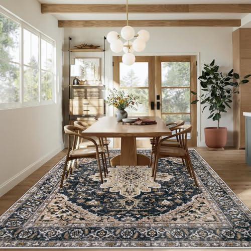 Area Rug 8x10 Vintage Rugs (Beige Black / 8' X 10' (Rectangular))