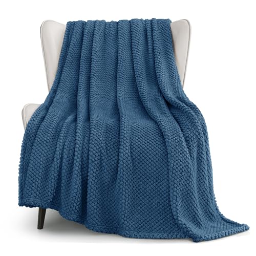 Extra Large Soft Fleece Throw Blanket for Couch (Navy Blue / Throw(50x70 In))