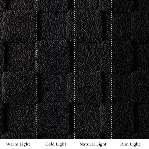 3D Checkered Fleece Twin Blanket for Bed (Black / Twin (60"x80"))