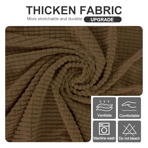 Stretch Futon Cover Armless Bed Slipcover (Brown / Futon)