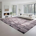 8x10 Moroccan Retro Washable Area Rugs for Living Room (8' x 10' (Rectangular) / Black-milky White-light Brown)