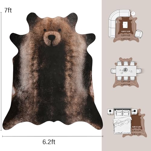 Premium Bear Print Rug (6'3" x 7' (Irregular) / Classic Bear)