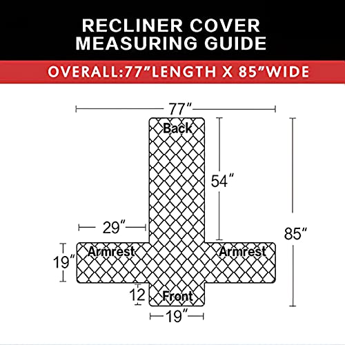 Reversible Couch Cover (Blue/Ivory / Small Recliner)