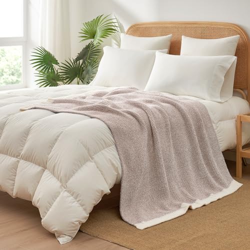 Heather Throw Blanket for Couch (Heather Taupe / Throw (50"x60"))