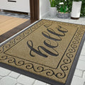 Welcome Mats for Front Door 36x24 (Beige Brown / 36x24 Inch)