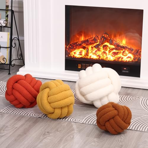 Ivory White Knot Pillow Ball (White / 11inch)