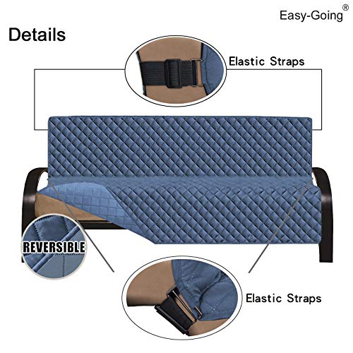 Reversible Couch Cover (Dark Blue/Light Blue / Large Futon)
