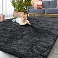 7x12 Machine Washable Large Area Rugs for Living Room (7x12 Ft / Black)
