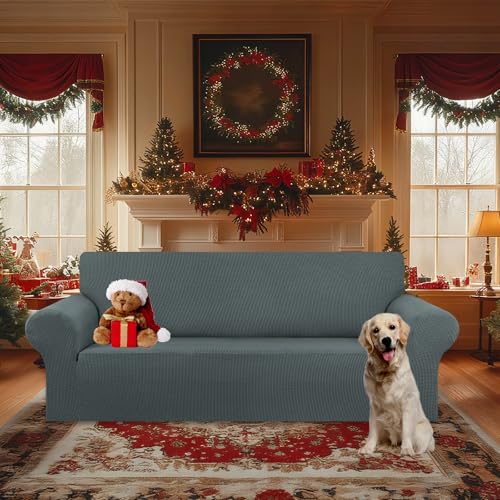 Stretch Oversized Couch Covers for Sofa Slipcover (Grey / X-Large)