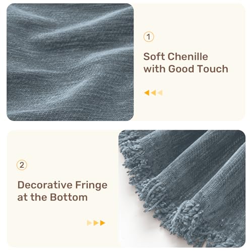 2 Pieces Sectional Couch Covers L Shaped Cover XXXL Dusty Blue (Dusty Blue / 71"×118"+91"×134")