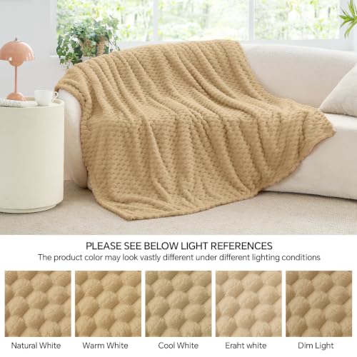 Camel Throw Blanket for Couch (Camel / Throw(50"x60"))