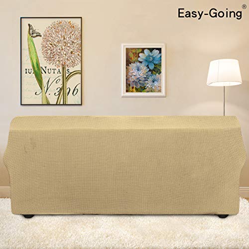 Stretch 4 Seater Oversized Sofa Couch Cover Beige (XX-Large Sofa / Beige)