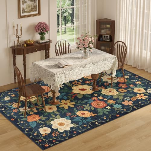 5x8 Area Rug for Bedroom (Navy Blue / 5' x 8' (Rectangular))