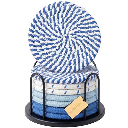 Coasters Set of 8 for Drinks (Sky Blue)
