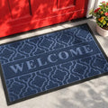 Welcome Door Mat (29.5x17 Inch / Blue)