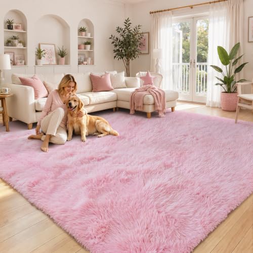 Area Rugs 9x12 Living Room (Pink / 9' x 12' (Rectangular))