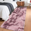 Tie Dyed Blush 2x6 Machine Washable Runner Rugs for Hallway Soft Fluffy Shaggy Bedside Rugs for Bedroom Living Room Indoor Floor Carpet for Kids Girls and Boys Nursery Rooms Home Decor Aesthetic (Tie-dyed Blush / 2' x 6' (Runner))