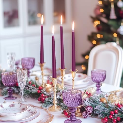 0.87×10 Inch Purple Taper Candles (Purple)