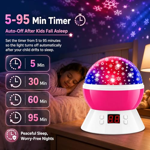 Kids Star Projector Night Light (Pink)