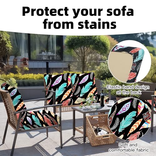 8Pcs Outdoor Cushion Covers (Color Leaf / 8PCS)