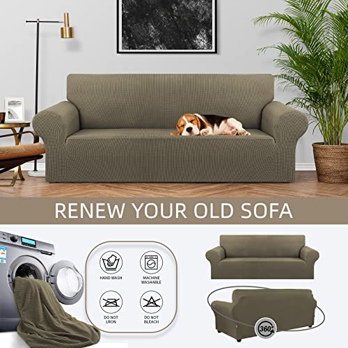 Stretch Couch Covers for Sofa (Khaki / Large)