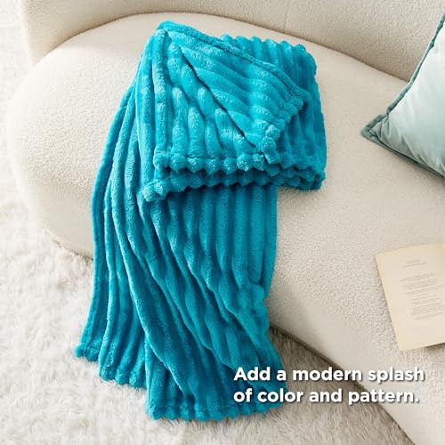 Soft Throw Blanket for Couch Decor Gifts Teal 50"x60" (Teal / Throw)