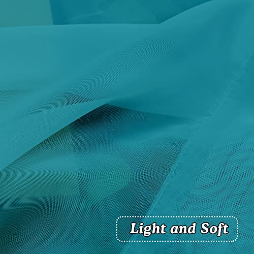 Turquoise Sheer Curtains 45 Inches Long 2 Panels (Turquoise / 42"W x 45"L (Pack of 2))