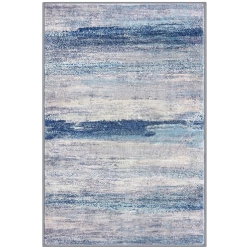 3x5 Rug Modern Ombre Living Room Area Rug (Blue/Grey/Beige / 3' x 5' (Rectangular))