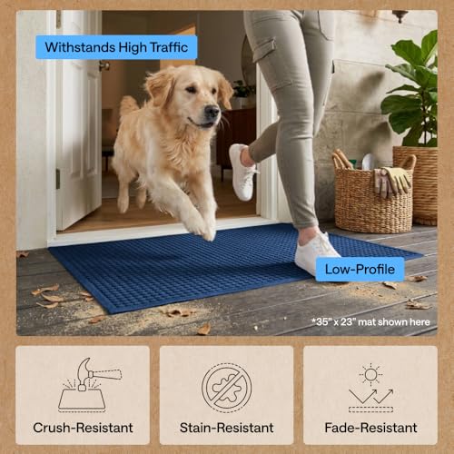 HydroABSORB Door Mat for Indoor Outdoor Use (Blue / 47" X 35")