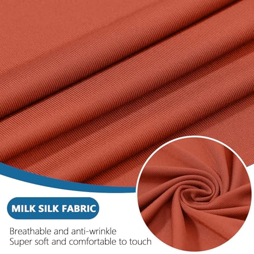 Milk Silk Couch Cushion Covers (Rust / Seat Cover 2 Pack)