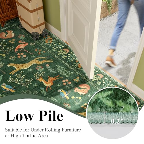 2x3 Entryway Rug (Green (Animal) / 2' x 3' (Rectangular))