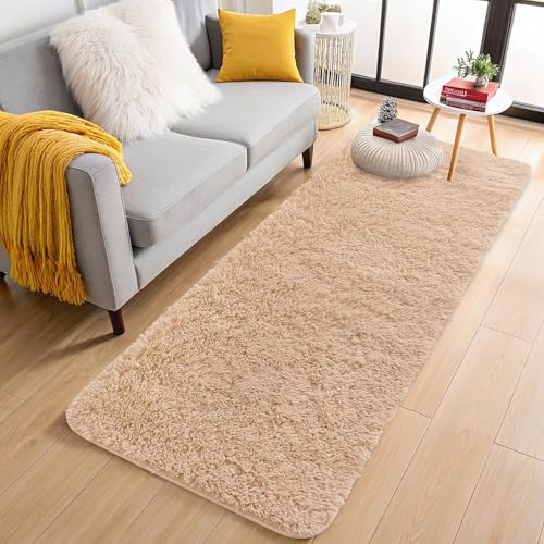 2x4 Machine Washable Runner Rugs for Hallway (2x4 Ft / Beige)