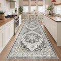 Hallway Runner Rug 3x10 Washable Kitchen Runners 10ft (Black / 3' x 10' (Runner))