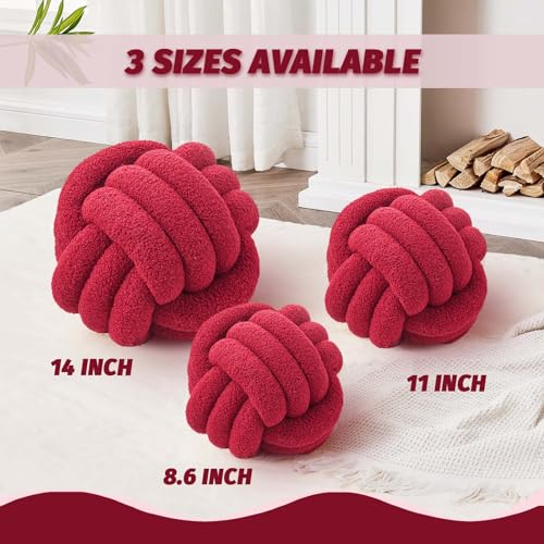 Knot Pillow Ball (Burgundy / Medium (Pack of 1))
