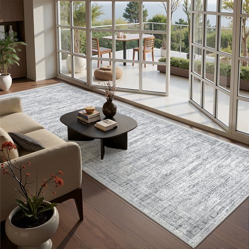 2'6 x 10' Runner Rug Non Slip (Grey/Ivory / 2'6" x 10' (Runner))