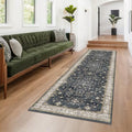 Black Boho Washable 3x10 Extra Long Hallway Runner Rug (3' x 10' (Runner) / Ashen / Multi)