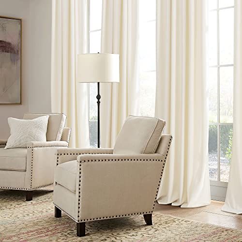 Cream Velvet Curtains 84 inches for Bedroom Living Room (Ivory / 52"W x 84"L (Pack of 2))