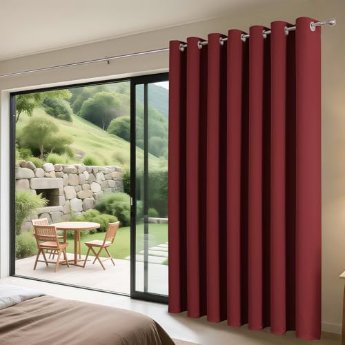 Blackout Patio Sliding Door Curtains (Burgundy Red / 70"W x 90"L (Pack of 1))