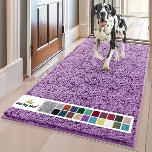 Super Water Absorbent Door Mat Indoor (Purple / 24" x 96")