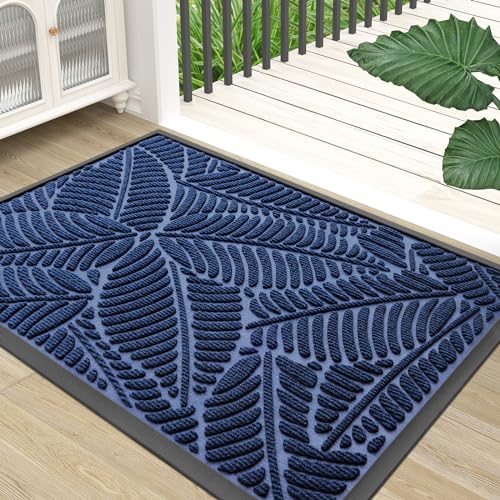 Waterproof Front Doormat (Navy / 71" X 47")