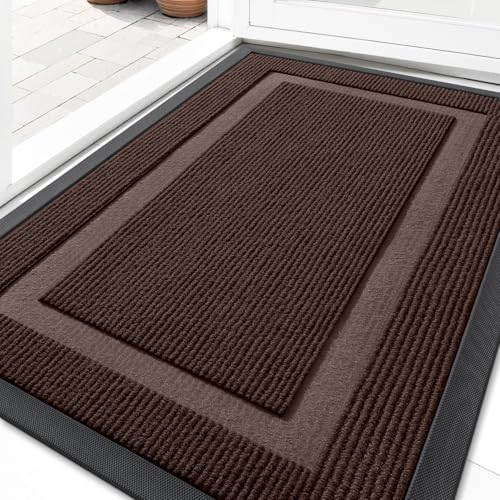 Front Door Mat Outside 33x21 (Dark Brown / 33" x 21")