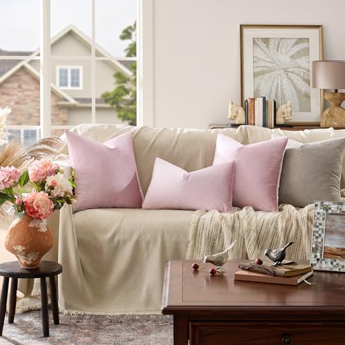 Sweet Lilac Velvet Throw Pillow Covers 12x20 Pack of 2 (Sweet Lilac / 20" x 12" (Pack of 2))