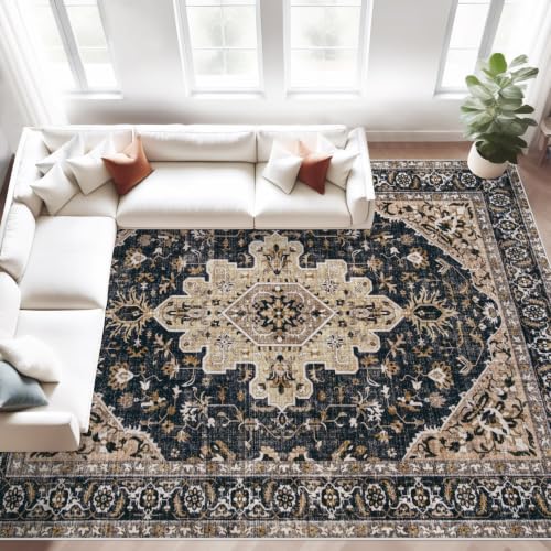 Area Rug 8x10 Vintage Rugs (Beige Black / 8' X 10' (Rectangular))