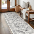2x5 Washable Runner Rug (Distressed Grey / 2x5)