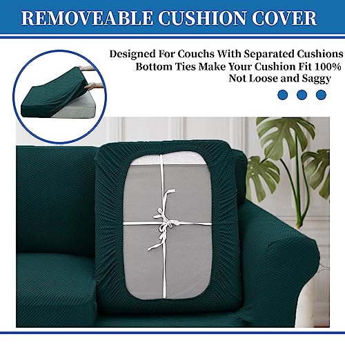 2 Piece Stretch Armchair Sofa Cover (31"-46"(1 Cushion) / Blackish Green)