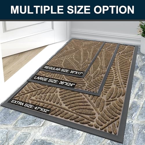 Waterproof Front Doormat (Brown / 59" X 23")