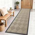 Front Door Mat Outside Entrance 71x23 (71" X 23" / Beige Diamond)