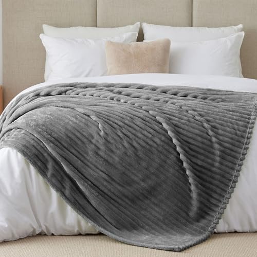 Ribbe Blankets Queen Size for Bed (Grey / Queen(90"x90"))