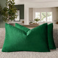 Green Pillow Covers 12x20 Decorative Pillows Pack of 2 (Forest Green / 20" x 12" (Pack of 2))