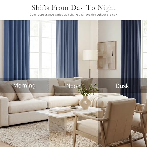 Bedroom Curtain Panels (Blue Haze / 42"W x 63"L (Pack of 2))